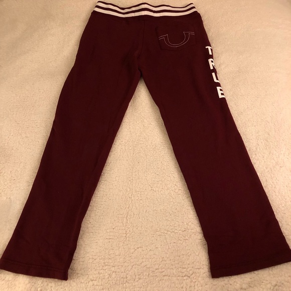 TRUE RELIGION Mens Active Seal Sweatsuit Burgundy - Picture 5 of 8